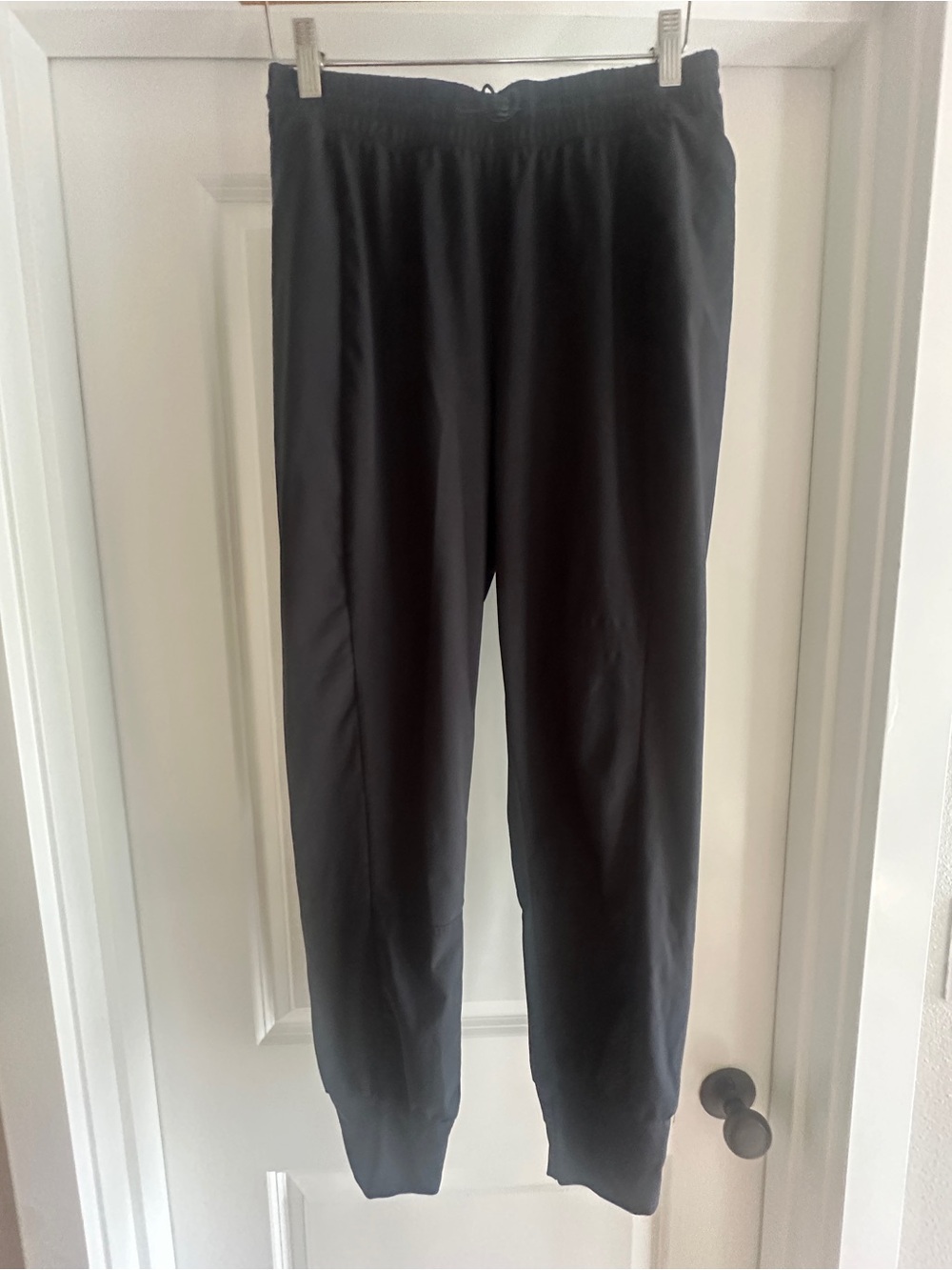 Title Nice Black Elastic Waist Jogger Pants